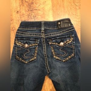 Silver boot cut jeans